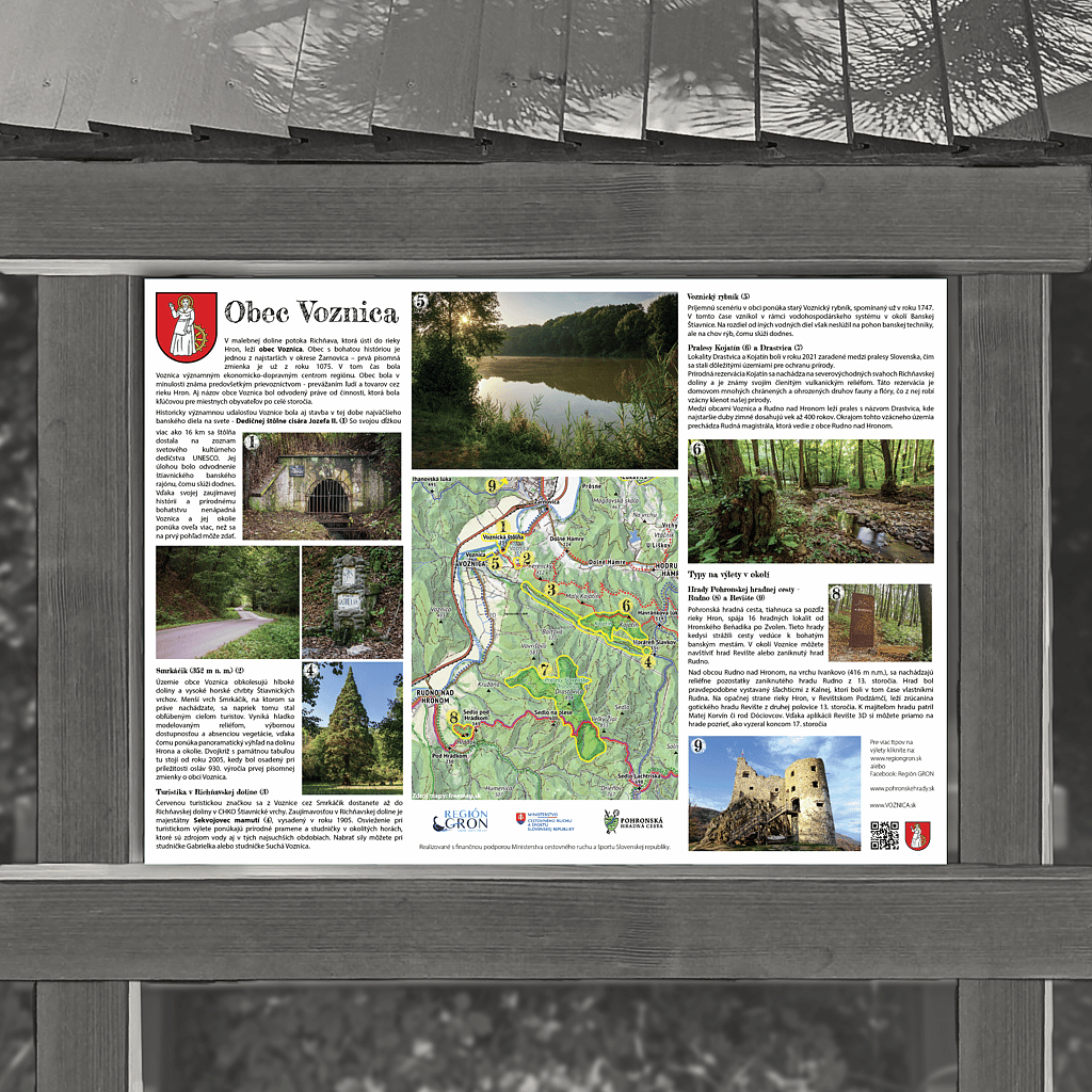 Voznica - mapa, tipy na výlety
