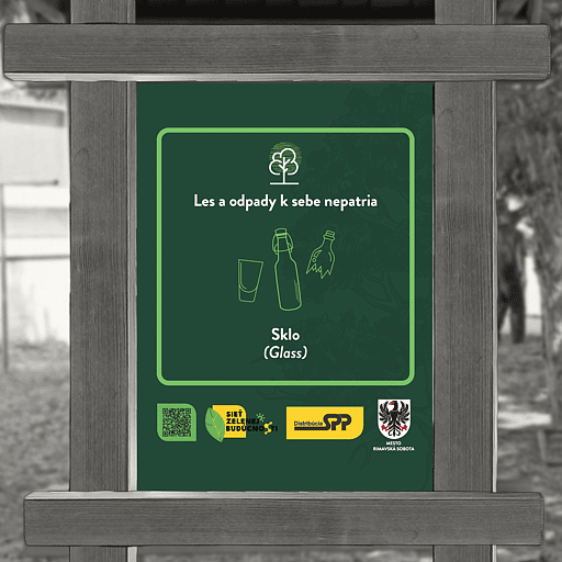 Triedenie odpadu - SKLO - označenie na kôš