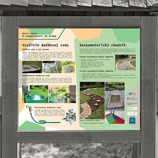 Využitie dažďovej vody + Senzomotrický chodník